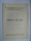 Program Filarmonica Romana de Stat - Concert vocal Elisabeta Neculce Cartis si Nicolae Gafton (20 decembrie 1957) / si bilet, Alta editura