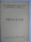 Program Filarmonica Romana de Stat -recital de pian Maria Fotino (11 octombrie 1957) / si bilet, Alta editura