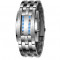 Ceas - Bratara Led Watch - argintiu cu led albastru stil Ironman