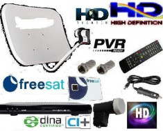 TV FREESAT 12 LUNI INCLUSE CAMPING-TIR-RULOTA-kit complet-alimentare 12 v foto