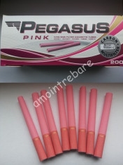 Tuburi tigari Pegasus Pink cu Carbon pentru injectat tutun foto