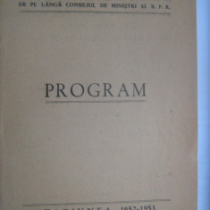 Program Filarmonica Romana de Stat - concert simfonic, dirijor Constantin Bobescu (8 ianuarie 1953) / si bilet