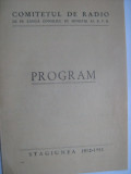 Program Filarmonica Romana de Stat - concert simfonic, dirijor Theodor Rogalski (26 februarie 1953) / si bilet