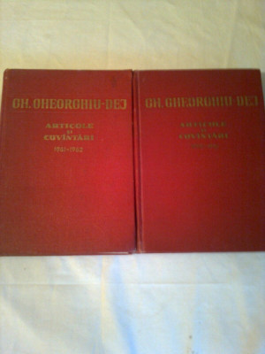 GH.GHEORGHIU-DEJ ~ ARTICOLE SI CUVINTARI - 2 volume ( vol.3 + vol.4 ) foto