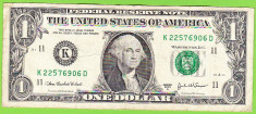 SUA USA Bancnota 1 ONE DOLLAR 2003 foto