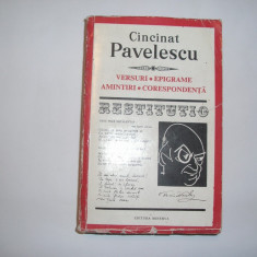 CINCINAT PAVELESCU - VERSURI \ EPIGRAME \ AMINTIRI \ CORESPONDENTA,rf1/3