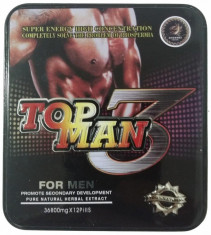 TOP MAN 3 Premium - (stimulent sexual, potenta, erectie prelungita) - efect asemanator VIAGRA, CIALIS foto