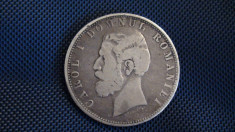 moneda carol I -5lei 1881 foto