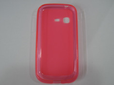 Husa silicon roz (cu spate mat) pentru telefon Samsung Galaxy Chat B5330 foto