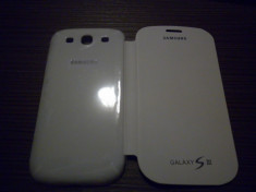 Husa Flipcover cu S-view Samsung Galaxy s3 I9300 ALB foto