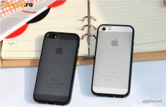 Husa TPU Spate Mat Apple iPhone 5 5S Black foto