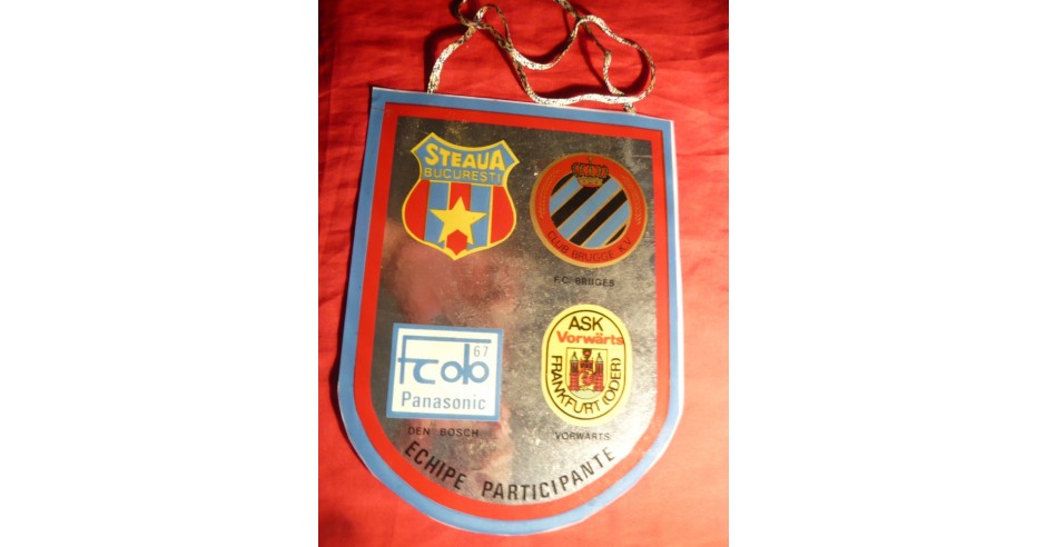 Fanion Vintage Asociatia Sportiva Steaua Mizil - Club De Foot Roumain