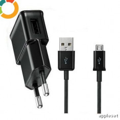 Incarcator Samsung Galaxy S1 S2 S3 + Cablu Micro USB Black foto