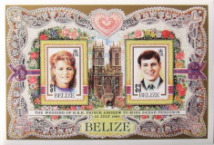 BELIZE 1986 - REGALITATE 1 S/S, NEOBLITERATA - D005B foto