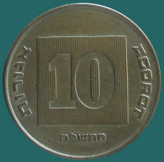 ISRAEL KM#158 10 Agorot (1985-2012) foto
