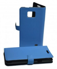 Husa flip Samsung Galaxy S2 i9100 Book Case Albastra foto