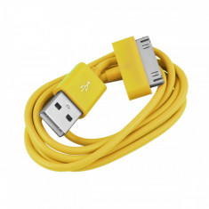 Cablu USB Apple iPod Nano Classic Touch iPhone 2G 3G 3GS 4 4S Yellow foto