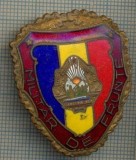 946 INSIGNA - MILITAR DE FRUNTE -stema mica -starea care se vede