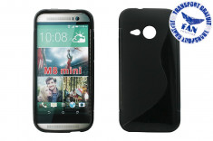 Husa Silicon HTC One Mini 2 Negru (Fan Courier gratuit) foto
