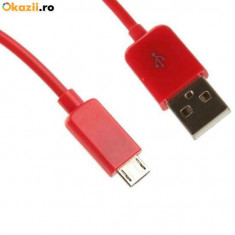 Cablu micro USB Samsung Galaxy S2 S3 S4 Note HTC Red foto