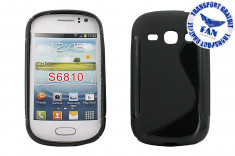 Husa Silicon Samsung Galaxy Young S6310 Negru (Fan Courier gratuit) foto