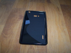 Husa silicon S-case neagra pentru telefon LG Optimus L7 P700 foto