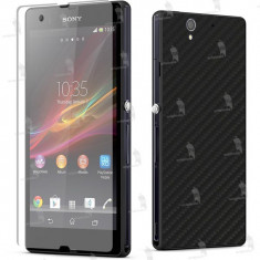 Sony Xperia Z folie de protectie 3M carbon black (incl. folie display) foto