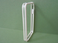 Husa Bumper alba (interior transparent) pentru telefon Apple iPhone 4/4S foto