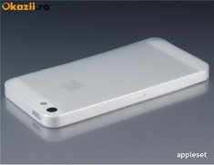 Husa Ultra Slim 0.2mm Mata Apple iPhone 5 5S Transparenta foto