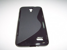 Husa silicon S-line neagra pentru telefon Orange San Remo (Alcatel One Touch 6030 Idol) foto