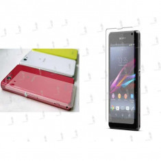 Folii de protectie Sony Xperia Z1 Compact display si spate Guardline Ultraclear foto