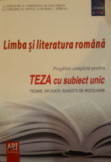 LIMBA SI LITERATURA ROMANA - TEZA CU SUBIECT UNIC - A. Costache, E. Carstocea, M. Columban foto