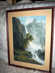 Peisaj cu cascada - (diagrama) - Dimensiuni 25.5x34 cm, culori 19, Pictor:Albert Bierstadt foto