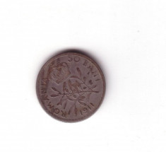 moneda argint-50 bani 1911 foto