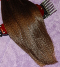 COADA/MESA PAR NATURAL 100% VIRGIN TOPPER HUMAN HAIR ,BRAND RENUMIT,SATEN CIOCOLATA,ADUSA CANADA!SUPER PRET ACUM! foto