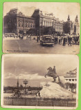 Rusia URSS lot 2 carti postale trimise din Moscova (masina de epoca) si Leningrad la Turda in 1950