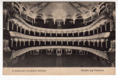 CLUJ NAPOCA -KOLOZSVAR ,INTERIORUL TEATRULUI -SZINHAZ NEZOTERE , CIRCULAT 1906 foto