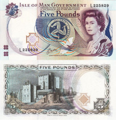 INSULA MAN 5 pounds ND (1983) UNC!!! foto