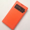 Husa piele Flip Cover S-view Samsung Galaxy S4 ( tip Note 3, S5 ) - Orange