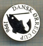 1054 INSIGNA PESCAR - DANSK ORRED CUP 1996 -NORVEGIA ? -starea ce se vede.