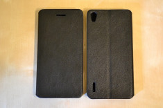 Husa HUAWEI ASCEND P7 Flip Case Slim Black foto