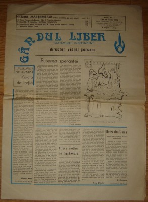 Ziar , Gandul Liber - 19 Martie 1990 foto