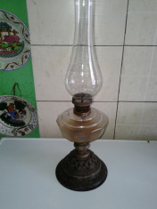 lampa de birou din antimoniu si alama la 1900,de colectie .completa .reducere foto