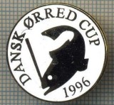 1017 INSIGNA PESCAR - DANSK ORRED CUP 1996 -NORVEGIA ? -starea ce se vede.