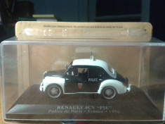 Renault 4CV Pie 1956 Police Paris IXO 1/43 foto