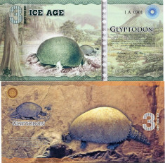 EPOCA DE GHEATA(ICE AGE)- 3 ICE DOLLARS 2014-POLYMER- UNC!! foto