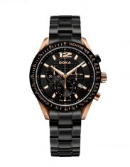 DOXA Quartz Trofeo Chronograph Black Rose, original foto