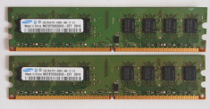 4 GB DDr2 2*2GB DDR2 800 merg si 533 - 667 Mhz Samsung M378T5663EH3-CF7 Kit1 foto