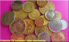 MOKAZIE: Lot / Set 70 Monede de Colectie Diverse ALTE CONTINENTE FARA EUROPA + bonus Peso Argint - de la 1 EURO! foto