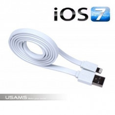 Cablu Date Usams Iphone 5, 5S ,5C iOS7 Alb foto